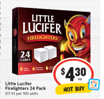 IGA Little Lucifer Firelighters 24 Pack offer
