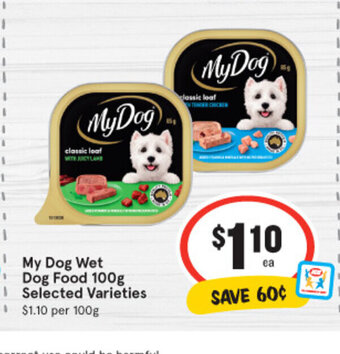 IGA My Dog Wet Dog Food 100g Selected Varieties offer