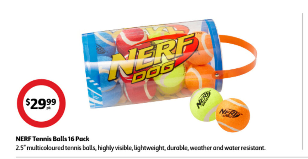 NERF Tennis Balls 16 Pack offer at Coles