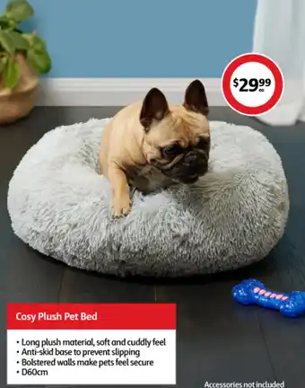 Coles Cosy Plush Pet Bed offer