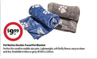 Coles Pet Nation Double-Faced Pet Blanket offer