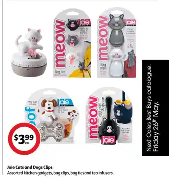 Coles Joie Cats and Dogs Clips offer