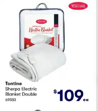 BIG W Tontine Sherpa Electric Blanket Double offer