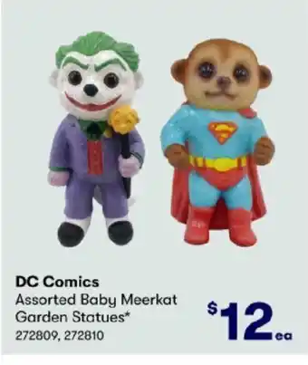 BIG W DC Comics Assorted Baby Meerkat Garden Statues* 272809, 272810 offer