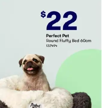 BIG W Perfect Pet Perfect Pet Round Fluffy Bed 60cm 132494 offer