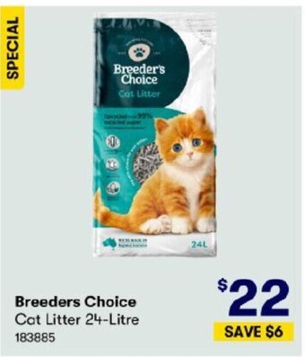 BIG W Breeders Choice Cat Litter 24-Litre offer