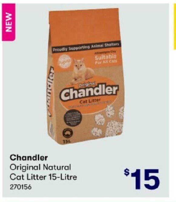Chandler Original Natural Cat Litter 15Litre offer at BIG W