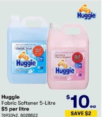BIG W Huggie Fabric Softener 5-Litre offer