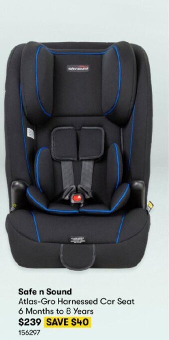 BIG W Safe n Sound Atlas-Gro Harnessed Car Seat offer