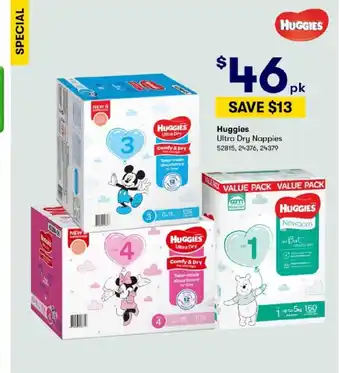 BIG W Huggies Ultra Dry Nappies offer
