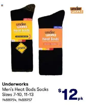 Underworks Men's Heat Bods Socks