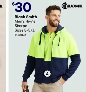BIG W Black Smith Men's Hi-Vis Sherpa Sizes S-3XL offer