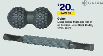 BIG W GAIAM Deep Tissue Massage Roller or Tension Relief Back Buddy offer