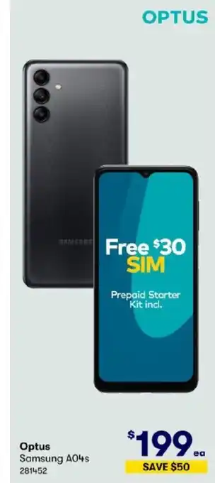 BIG W Optus Samsung A04s 281452 offer