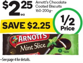 Woolworths Arnott's Chocolate Coated Biscuits offer