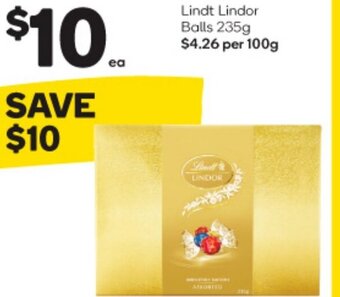 Woolworths Lindt Lindor Balls 235g offer