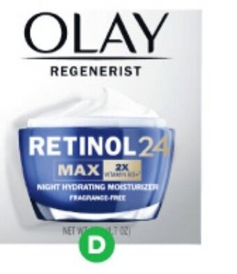 Woolworths =Olay Regenerist Retinol 24 Night Moisturiser Face Cream 50g offer