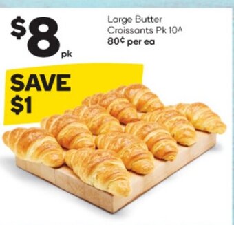 Woolworths Large Butter Croissants Pk 10 offer