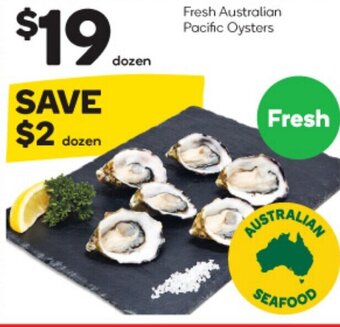 Woolworths Fresh Australian Pacific Oysters offer