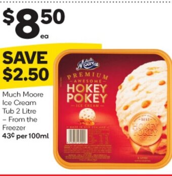 Woolworths Much Moore Ice Cream Tub 2 Litre offer