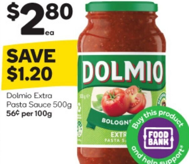 Dolmio Extra Pasta Sauce 500g offer at Woolworths