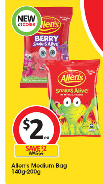 Coles Allen's Medium Bag 140g-200g offer