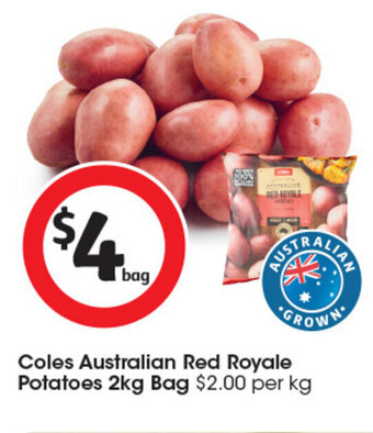 Coles Australian Red Royale Potatoes 2kg Bag
