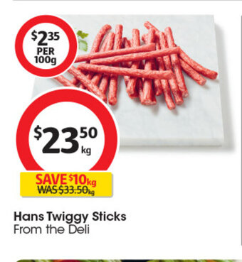 Coles Hans Twiggy Sticks offer