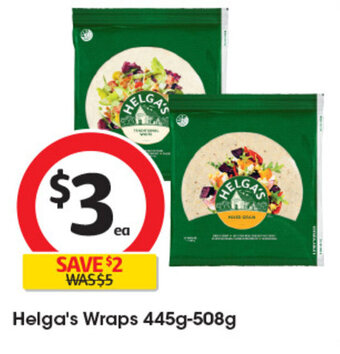 Coles Helga's Wraps 445g-508g offer