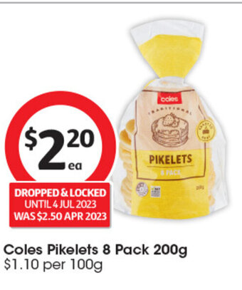 Coles Coles Pikelets 8 Pack 200g offer