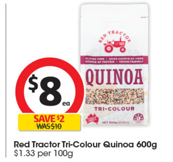 Red Tractor TriColour Quinoa 600g offer at Coles