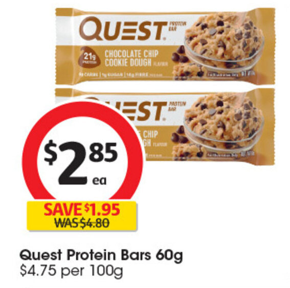 Quest Protein Bars 60g offer at Coles