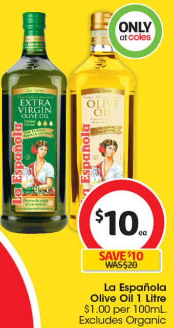 Coles La Española Olive Oil 1 Litre offer