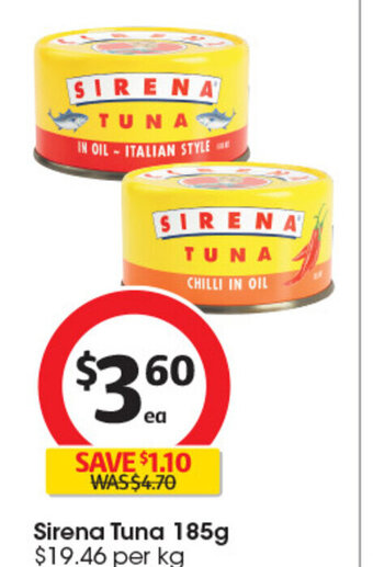 Coles SIRENA TUNA offer