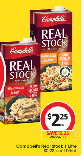Coles Campbell's Real Stock 1 Litre offer
