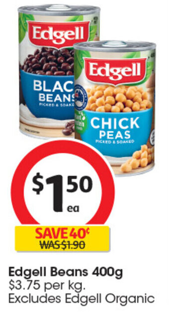 Coles Edgell Beans 400g offer