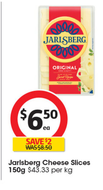 Coles Jarlsberg Cheese Slices 150g offer