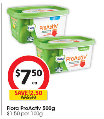 Coles Flora ProActiv 500g offer