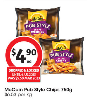 Coles McCain Pub Style Chips 750g offer