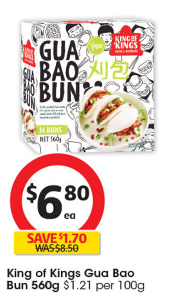 Coles King of Kings Gua Bao Bun 560g offer
