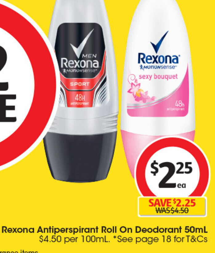Rexona Antiperspirant Roll On Deodorant 50mL offer at Coles