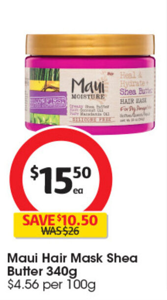 Coles Maui Hair Mask Shea Butter 340g offer