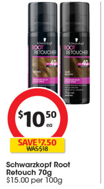 Coles Schwarzkopf Root Retouch 70g offer