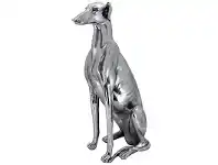 LivingStyles Jinx Greyhound Dog Sculpture, Silver offer