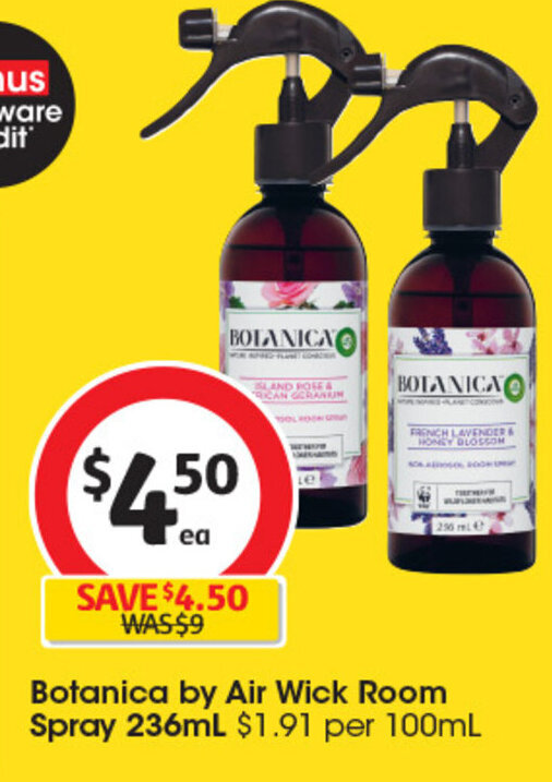 Botanica by Air Wick Room Spray 236mL offer at Coles