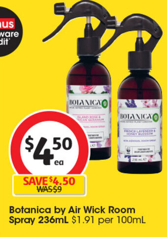 Coles Botanica by Air Wick Room Spray 236mL offer