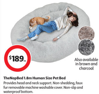 Coles TheNapBed 1.8m Human Size Pet Bed offer