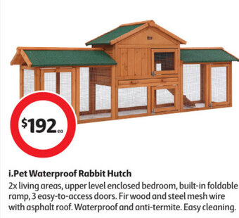Coles i.Pet Waterproof Rabbit Hutch offer