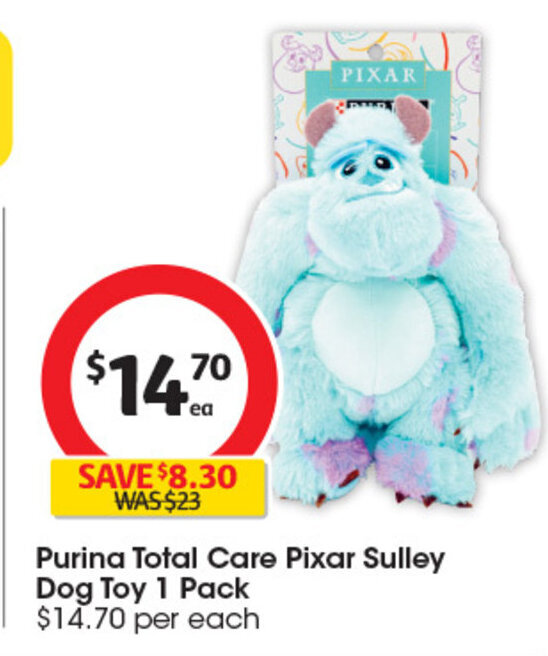 Purina Total Care Pixar Sulley Dog Toy 1 Pack offer at Coles