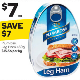Woolworths Plumrose Leg Ham 450g offer
